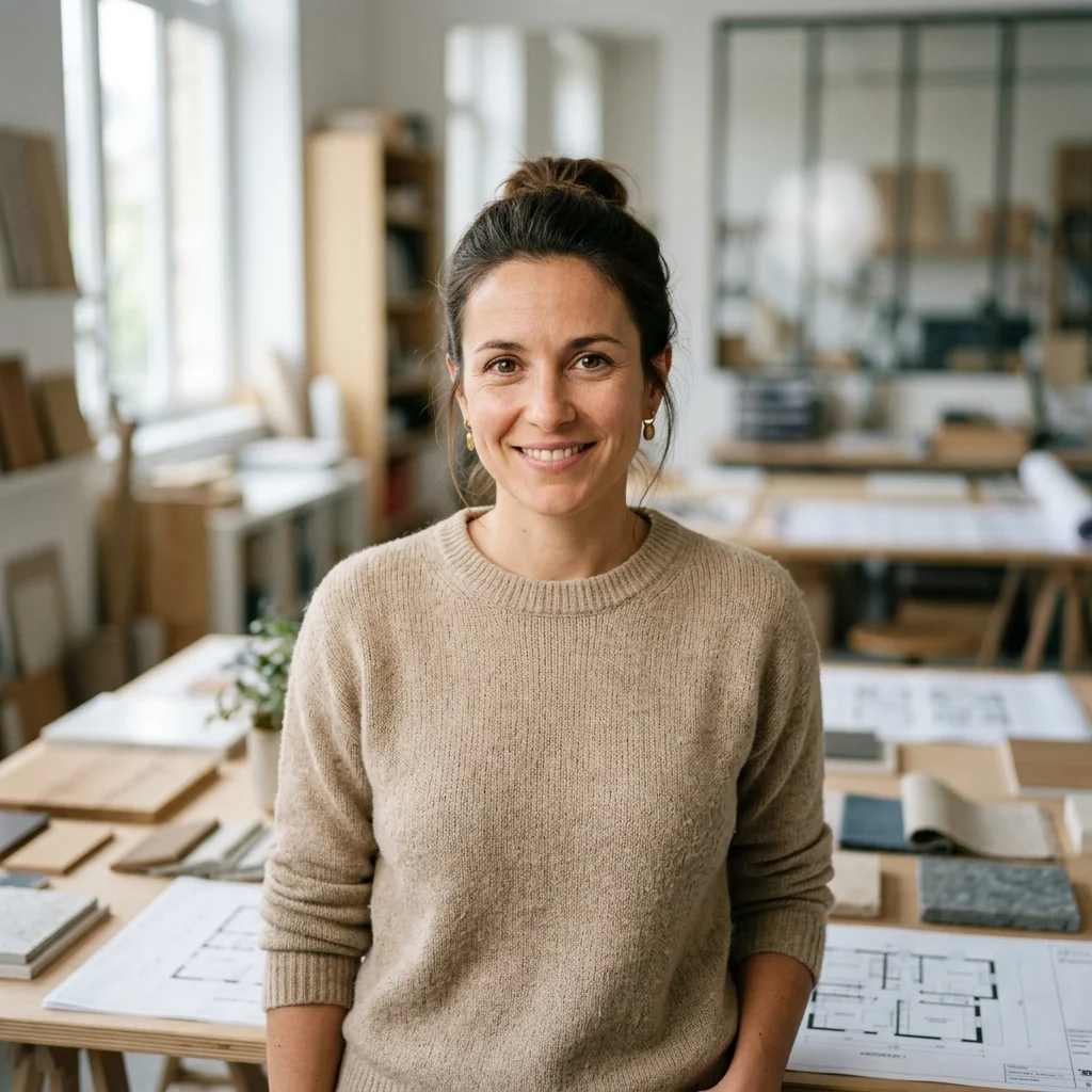 Portrait de Camille Berthier, journaliste experte en travaux et rénovation